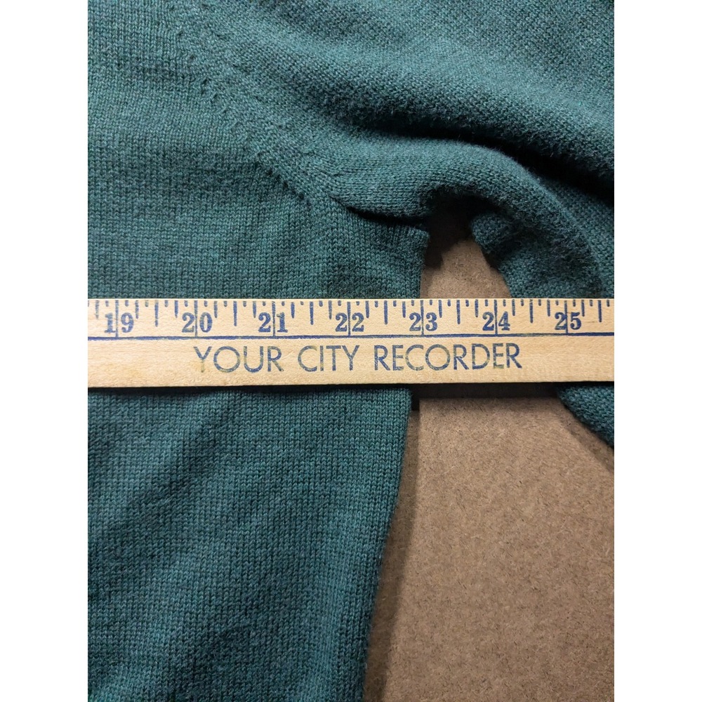 Vineyard Vines Mens Large Green 100% Cotton Quarter Zip Pullover Sweater 1E0284 - Picture 6 of 6
